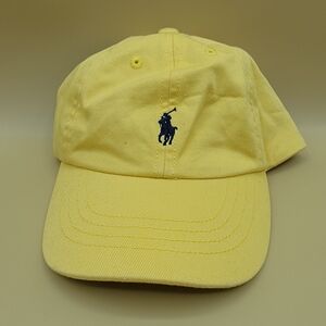 Polo Ralph Lauren Toddler's Strapback Hat Cap Yellow Blue Pony Size 2T-4T Preppy